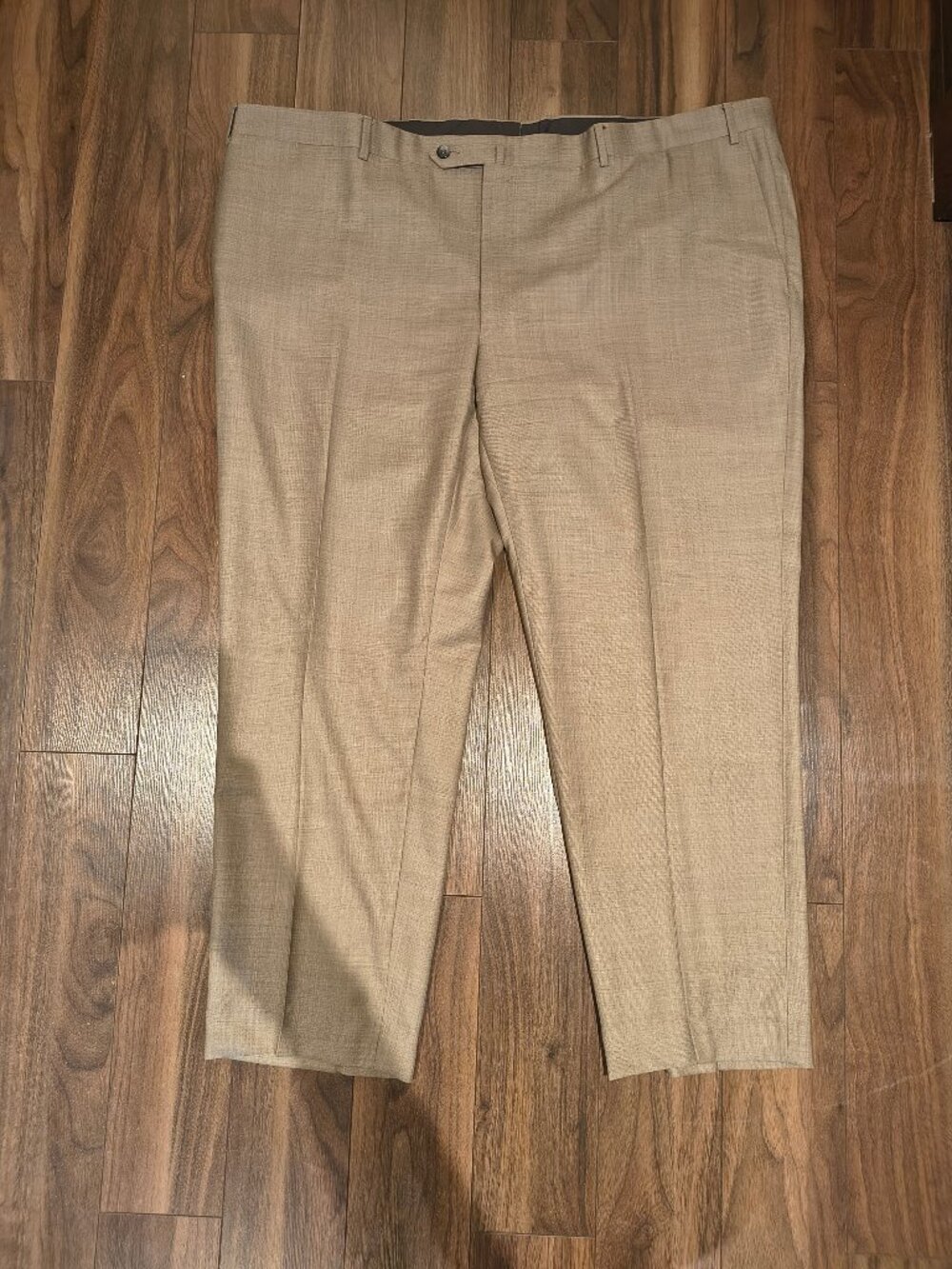 Canali Wool Stretch Dress Pants beige 64R 48x29 Made Italy